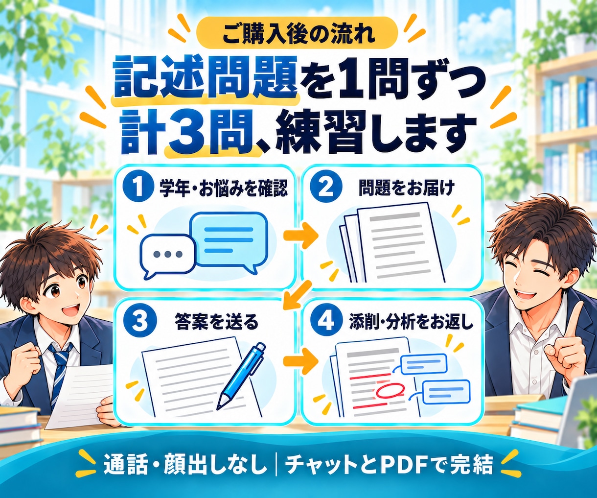 現代文での記述問題の克服を手助けします 記述問題の練習を元教員とやりませんか イメージ2