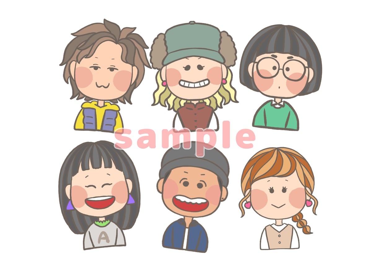 癒されるゆるかわ似顔絵描きます ほっこり癒されるゆるく可愛い似顔絵作成致します♪ イメージ5