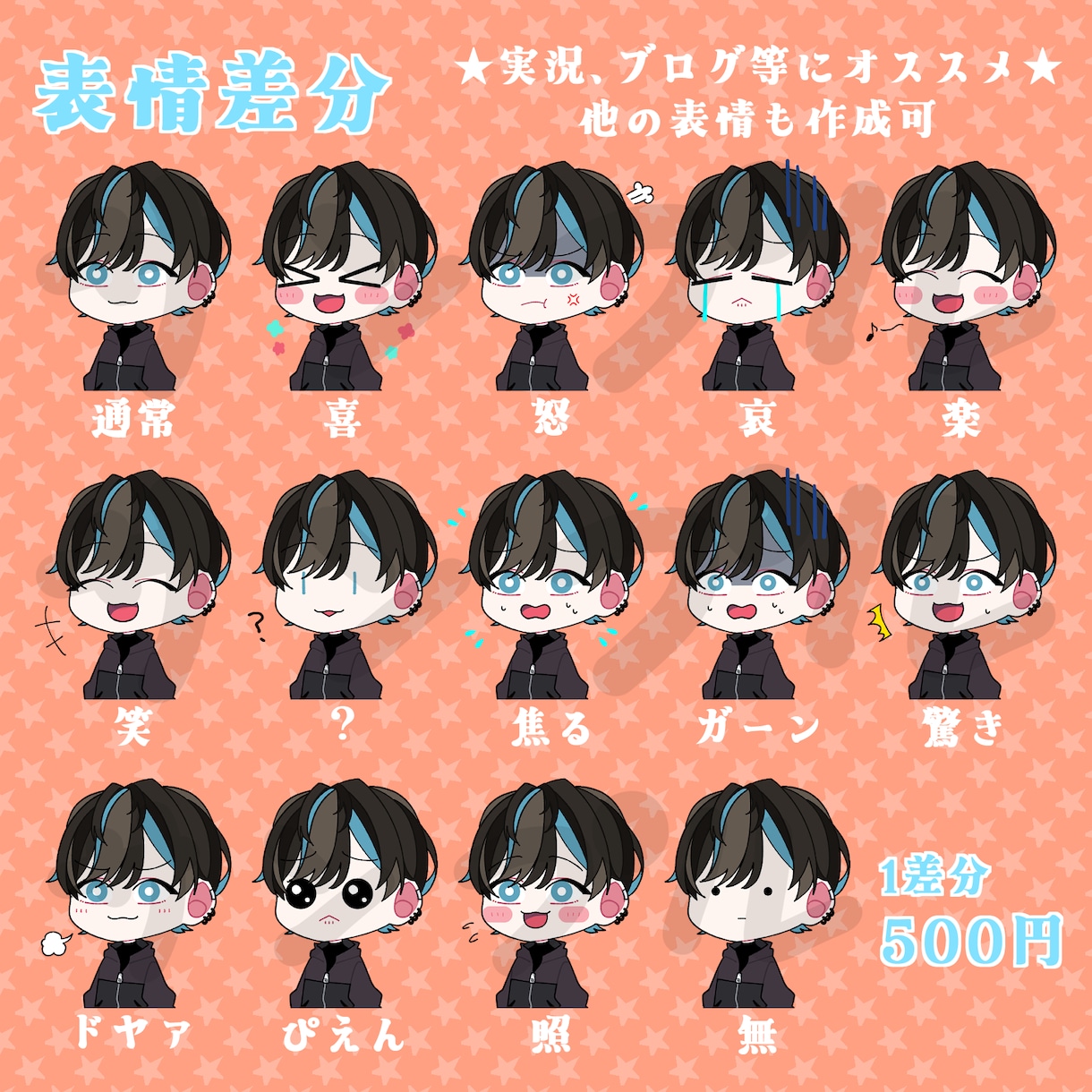 可愛いSNSアイコンお安く描きます シンプル&ポップで平面的なアニメ塗りイラスト イメージ1
