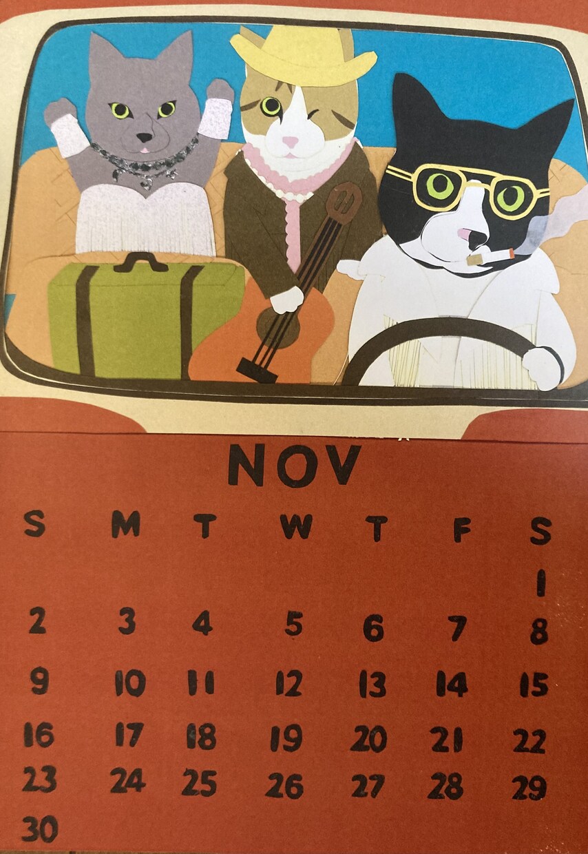 切り絵アートの猫カレンダー販売してます 猫ちゃん好き以外の方にも！唯一無二のクリスマスプレゼント！ イメージ4