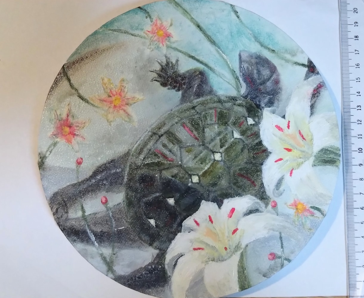 手頃な小さな作品（完成品）を送ります 15センチほどの油絵です。画像の4点を販売しています。 イメージ1
