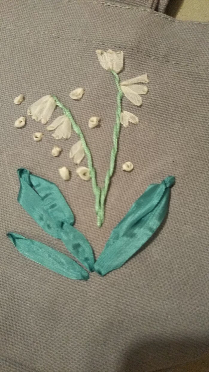 お好きな物に刺繍します 名前、ワンポイントアップリケ、リボン素材で刺すリボン刺繍など イメージ3