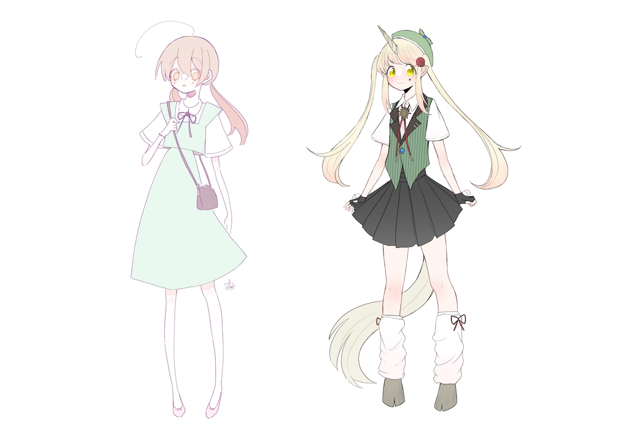可愛い衣装の立ち絵制作いたします 女の子の身体を描くのが得意です！ イメージ2