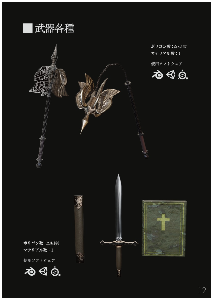 各種3Dモデルの制作・デザインなどの依頼を承ります メタバースやゲームなどで使用できる3Dモデル、お任せください イメージ4