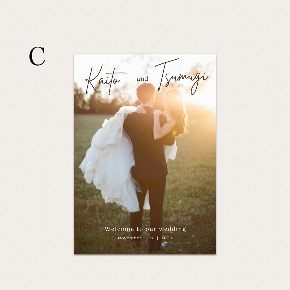 結婚式での素敵シンプルなウェルカムボード作成します ポスター&パネル印刷もお任せください⭐︎ イメージ4