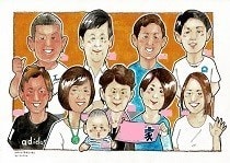 似顔絵描きます コロナで不自由な日々。でも絵のなかではマスクなしで "密"★ イメージ8