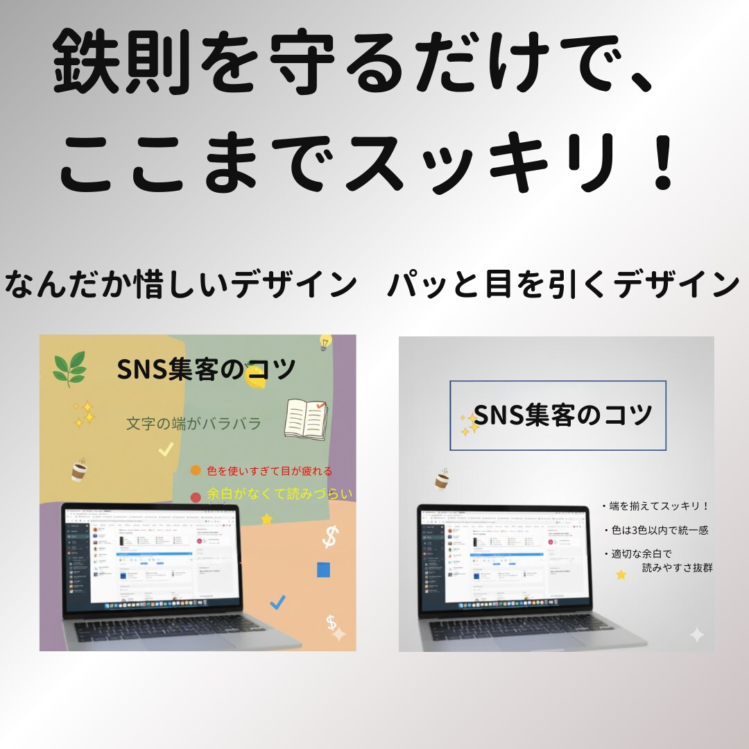 センス不要！パッと整う投稿作成5枚セットになります センス不要！ごちゃつく情報をスッキリ整える投稿5枚セット イメージ5