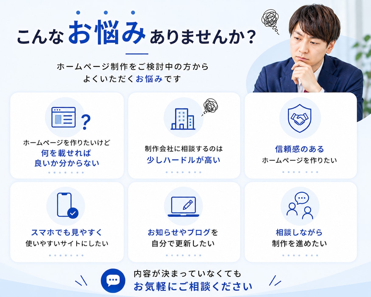 丁寧なヒアリングでHPを制作します ご要望を整理しながら制作を進めます イメージ6