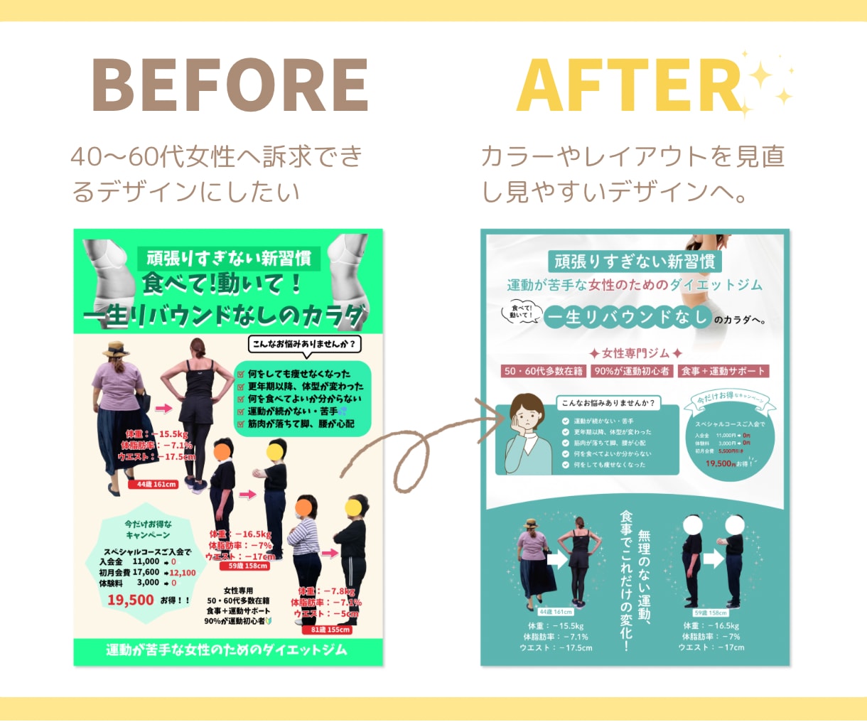データプレゼント!チラシデザイン添削します 初めてデザインをした方向け!デザイン迷子さん、ご相談ください イメージ4