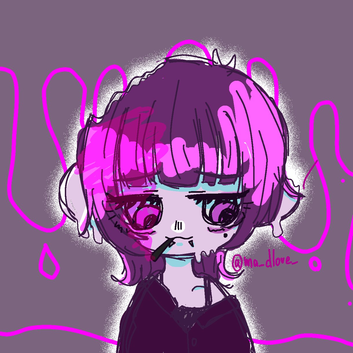 ポップで病みかわなイラスト描きます あなただけの個性をアイコンにしてみせます イメージ3