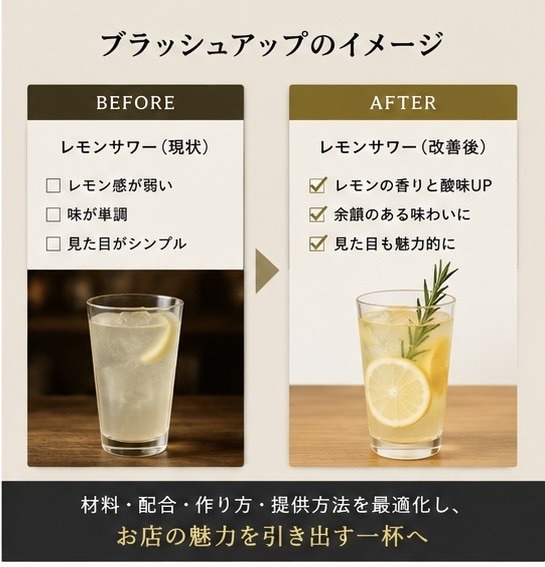 飲食店の既存ドリンクメニューを改善します 現役バーテンダーが、お店の一杯をもっと魅力的に イメージ3