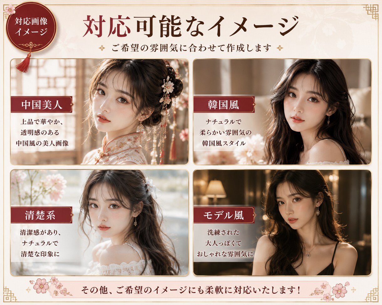SNS向け高品質美人画像を作成しますます Instagram・アイコン・投稿画像対応 イメージ2