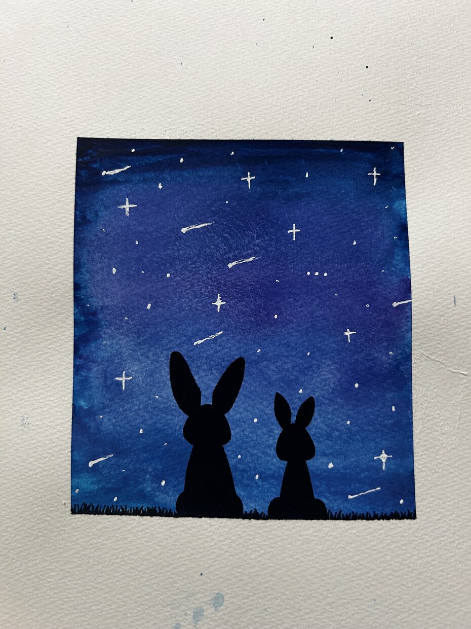 理想の夜空を描きますます クレヨン画や水彩画であなたの理想の夜空を描きます。 イメージ1