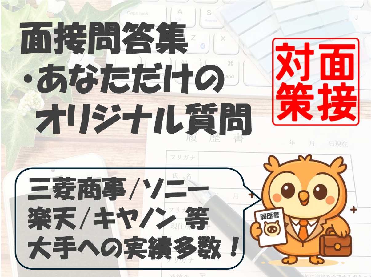 実績多数！あなたに特化した面接問答集を作成します 元採用担当があなたの書類に沿って面接問答ノウハウを提供します イメージ1
