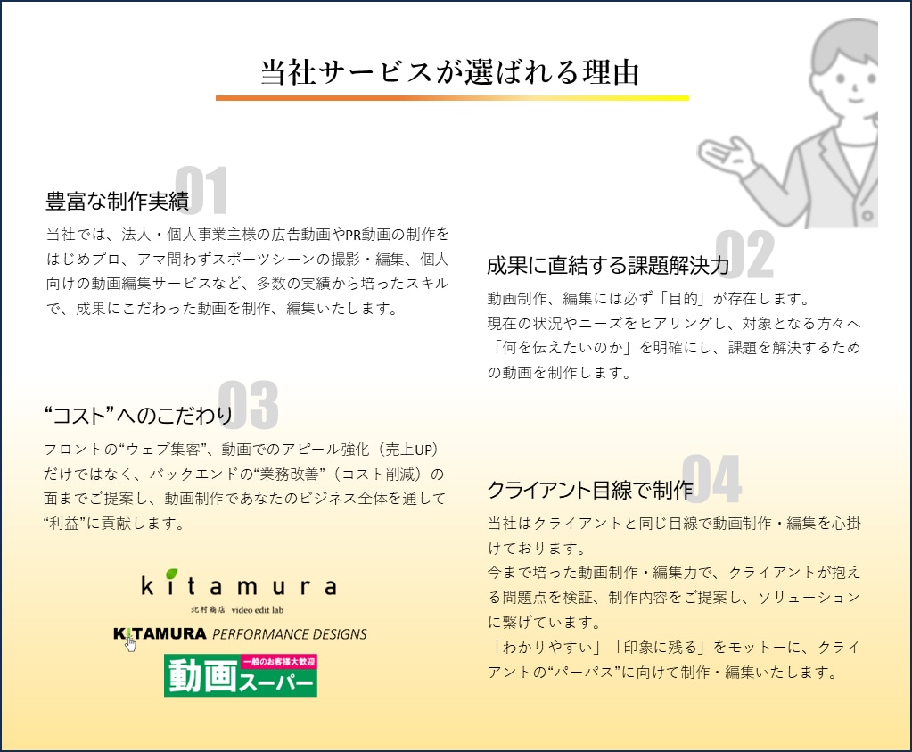 高品質なYouTube動画を編集します 見やすく、伝わる。目的に合わせて丁寧に仕上げます。 イメージ4