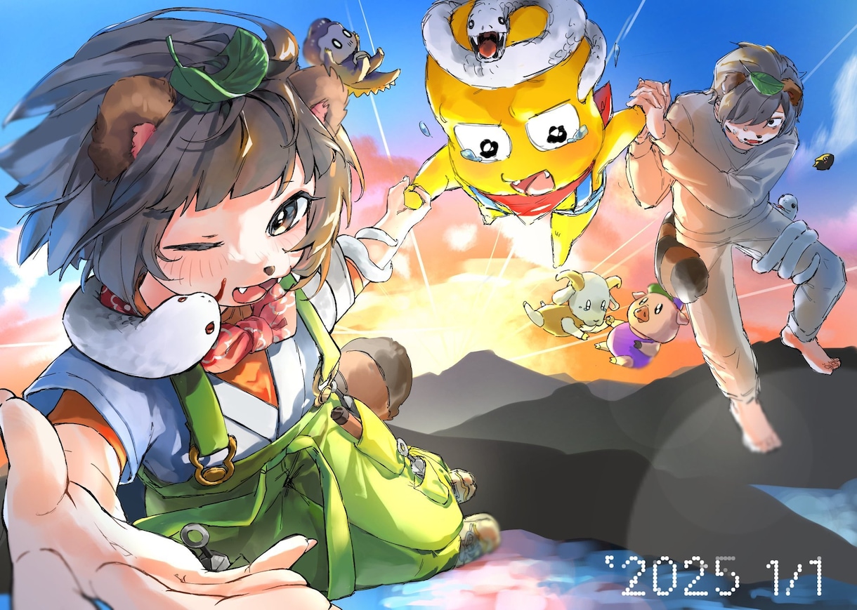 イラストを制作いたします 動画配信用のサムネイル･MV･グッズなどに！ イメージ1
