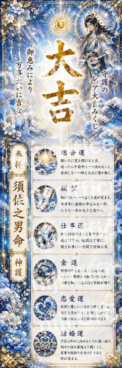 八百万神⭐︎おみくじに「気」を込めて開運します 何が当たるかな？護符代わりに使う金運上昇お守りも当たる イメージ4