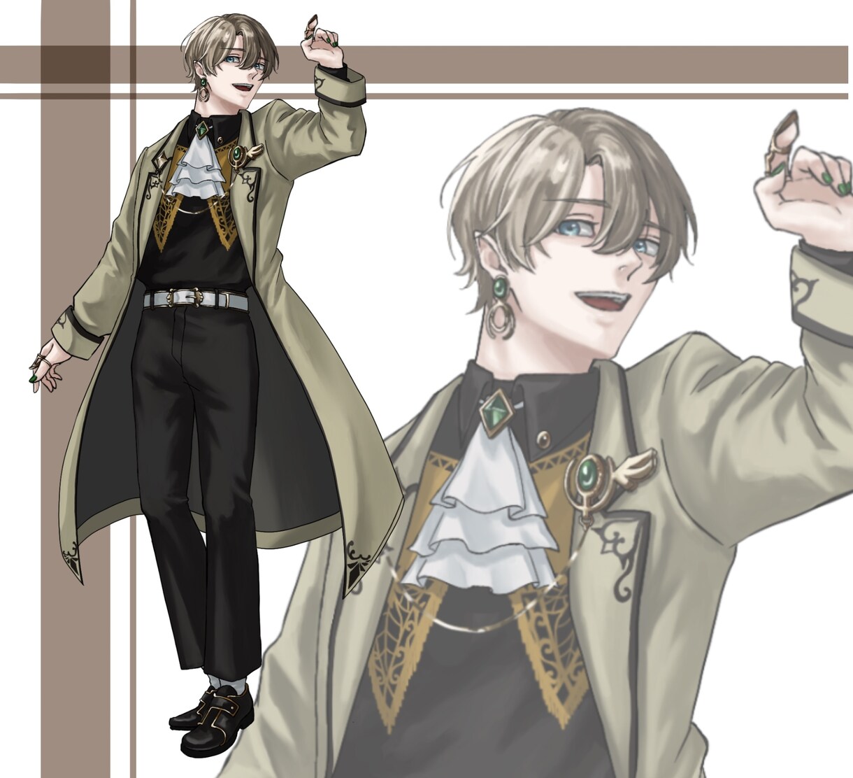 ご希望に沿ったキャラデザ、立ち絵描きます Vライバー、Vtuber活動、TRPGなどにもご利用できます イメージ2