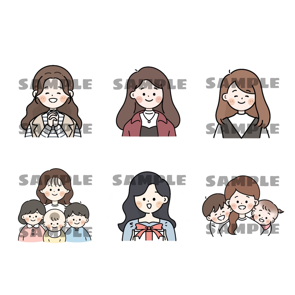 シンプル♡かわいいゆるっとしたアイコン描きます シンプルで柔らかい印象のイラストはいかがですか？ イメージ5