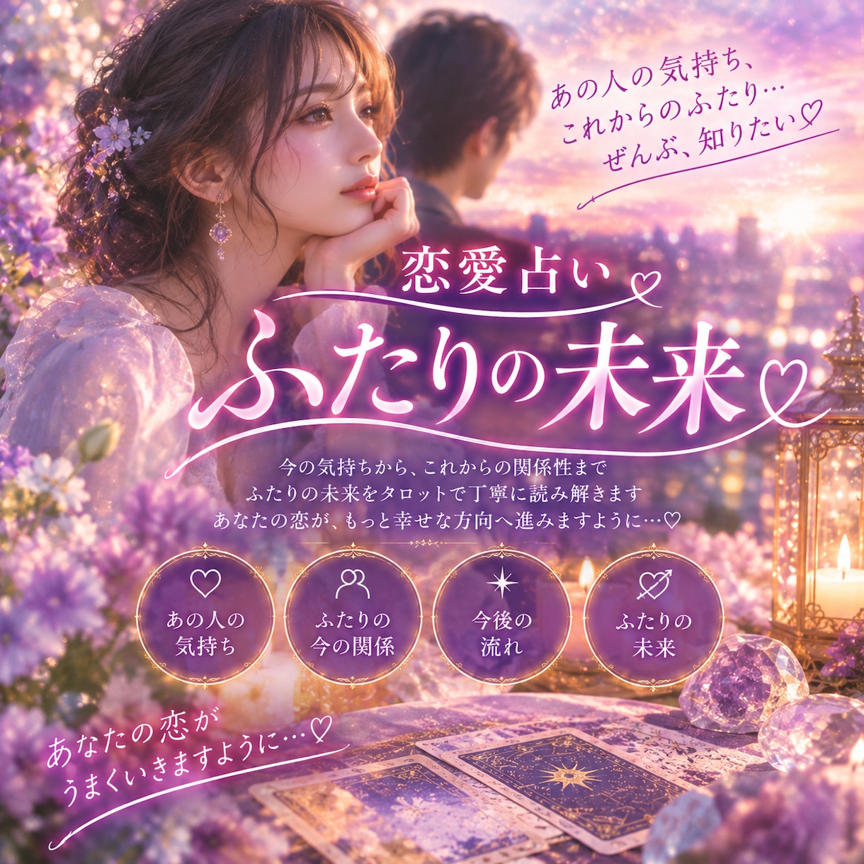 鑑定歴7年目 彼のお気持ちを占います 数種類のカードリーディングと占星術を併せて占います(^^) イメージ1