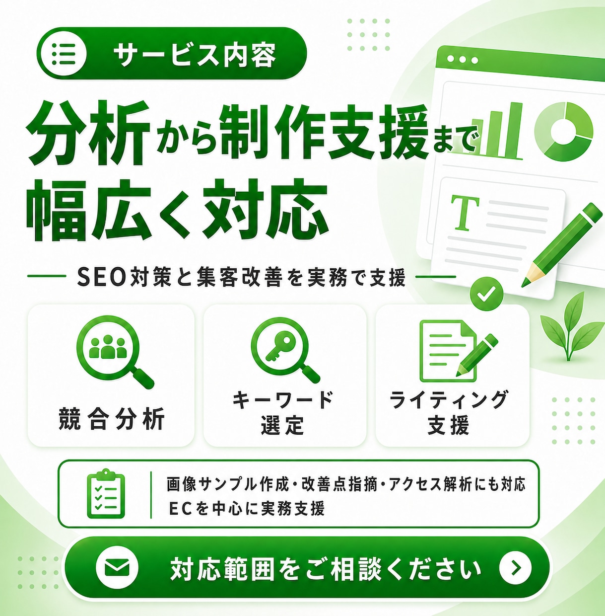 SEO対策のコンサルティングをします SNS運用・競合分析・広告運用、SEO戦略の作業伴走を実施 イメージ7