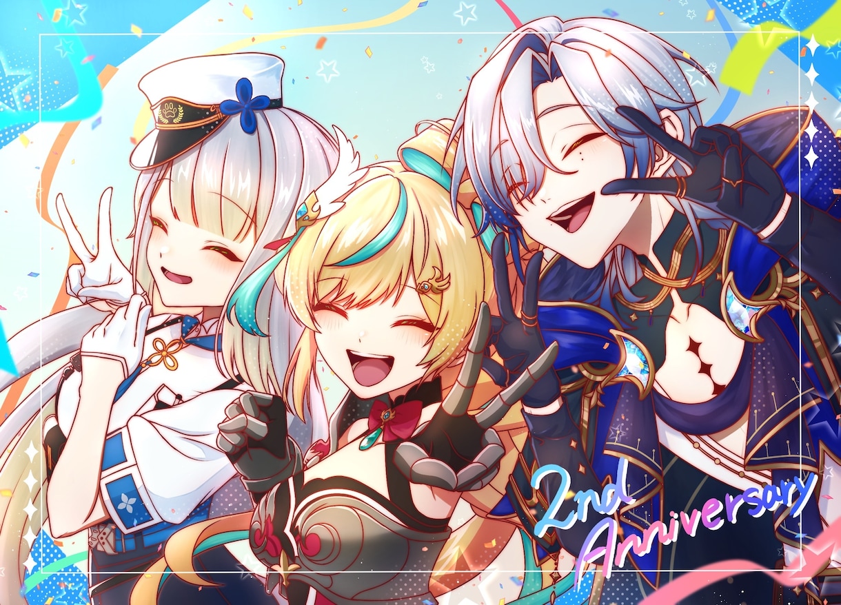 鮮やかな色彩で一枚絵を描きます VTuber活動、誕生日や周年の記念日などにいかがですか？ イメージ3