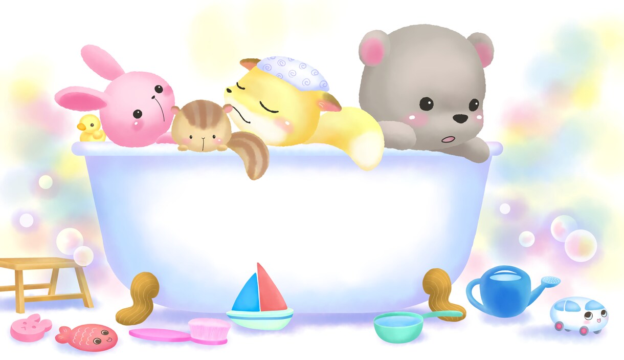 子ども向け！絵本風もこふわ動物イラスト描きます 絵本、挿し絵、子供向けのイラストカットなど★商用利用可 イメージ5