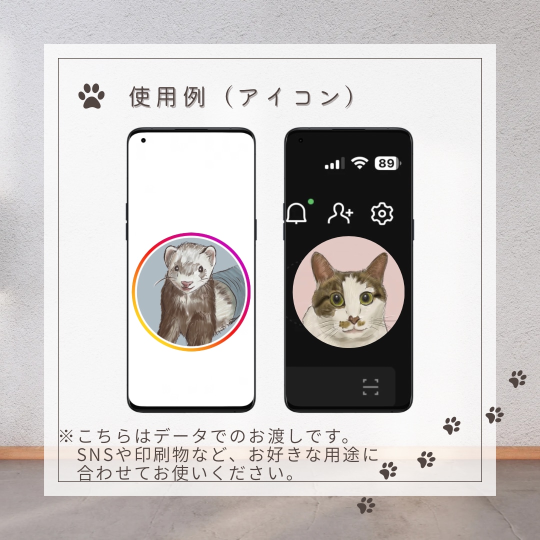 写真から犬・猫・小動物の似顔絵を描きます やさしい手描きタッチで、SNSアイコン・記念におすすめ イメージ3