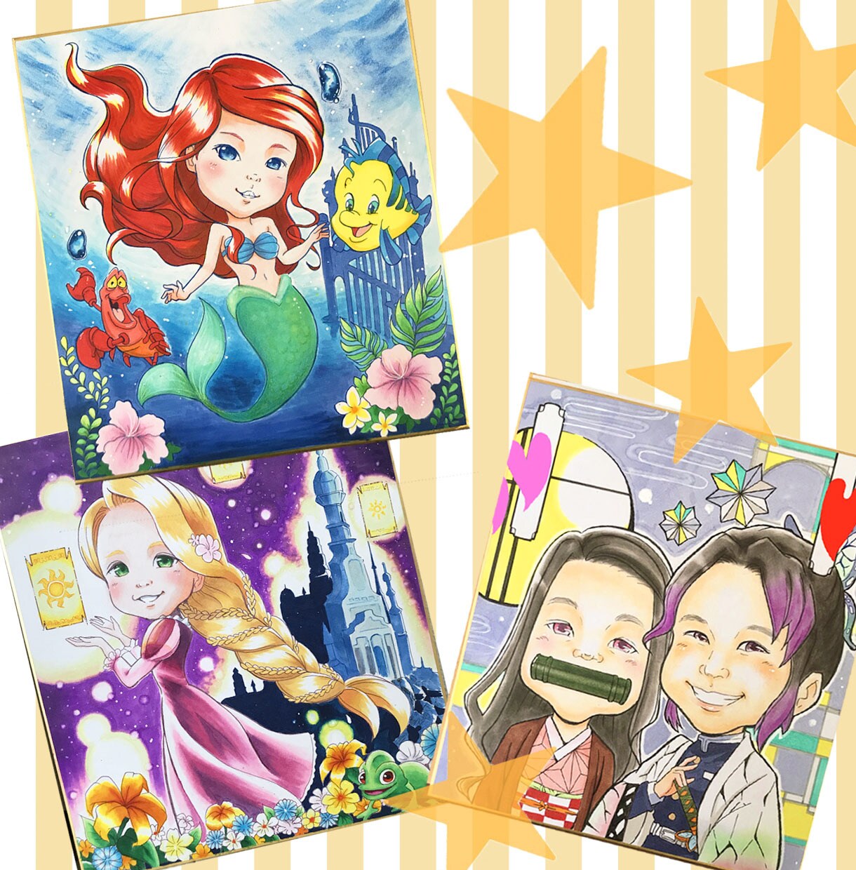 ほんわか×ポップ！可愛い色紙似顔絵描きます 色紙は現在取扱ありませんm(_ _)m イメージ6