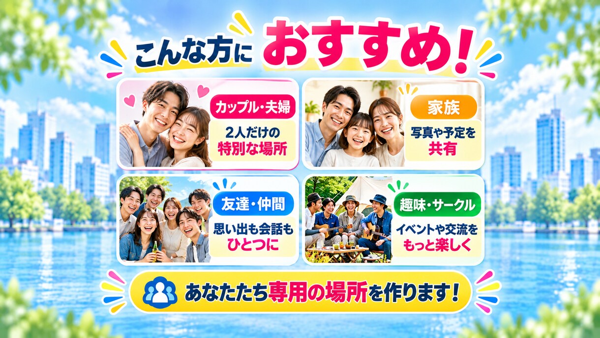 あなた専用のグループサイトを制作します チャット・自己紹介・写真共有も！月額料金なしの買い切り型 イメージ4