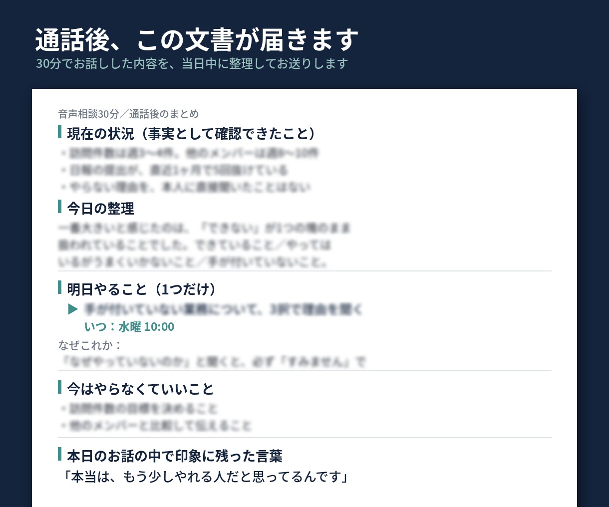 営業マネージャーの悩みを30分で整理します 営業歴20年・現役マネージャー／音声30分・顔出しなし イメージ2