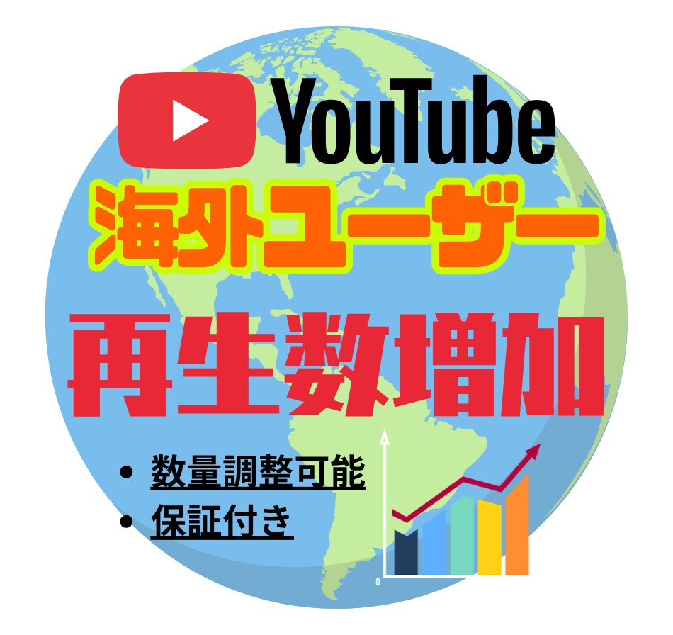 YouTube 海外アカウントで再生数拡散させます 10月限定価格!リアルユーザーでの自然な速度で2000回再生 イメージ1