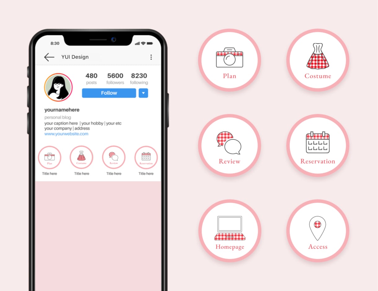 統一感UP！インスタグラムハイライトカバー作ります 見やすくおしゃれなアイコンを作成します！ イメージ5