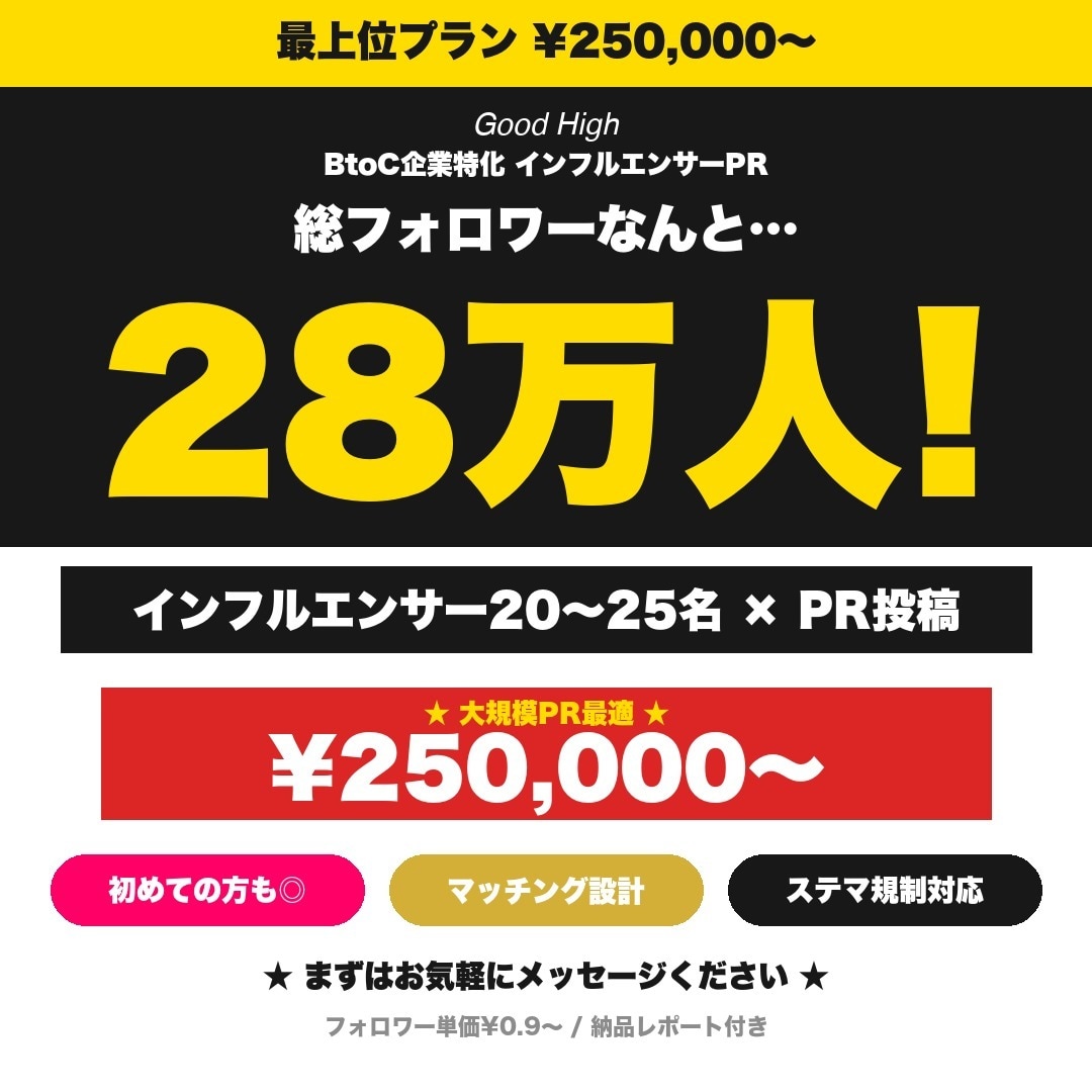Z世代特化インフルPR20～25名で代行します Premiumプラン/Z世代EC運営者が大規模PRを設計 イメージ1