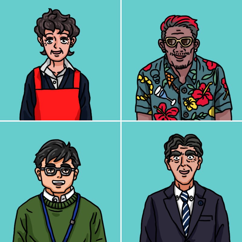 似顔絵アイコンを描きます 温かみのあるイラストで似顔絵のアイコンを描きます。 イメージ4