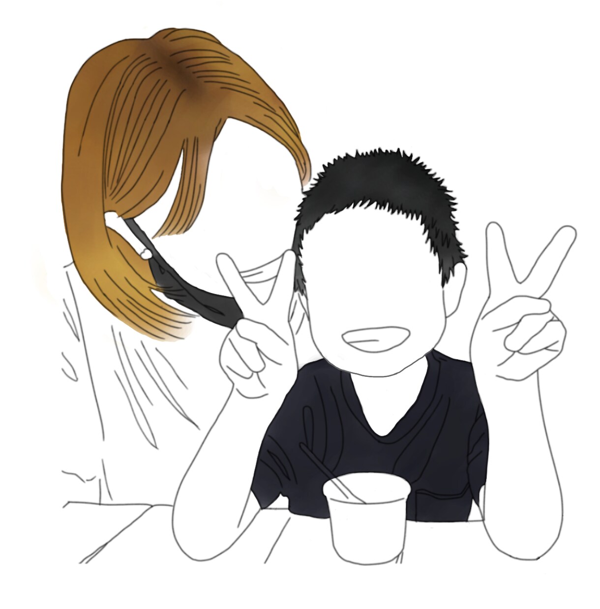 シンプル！線画イラスト描きます あなたの写真がシンプルな線画イラストに！ イメージ5