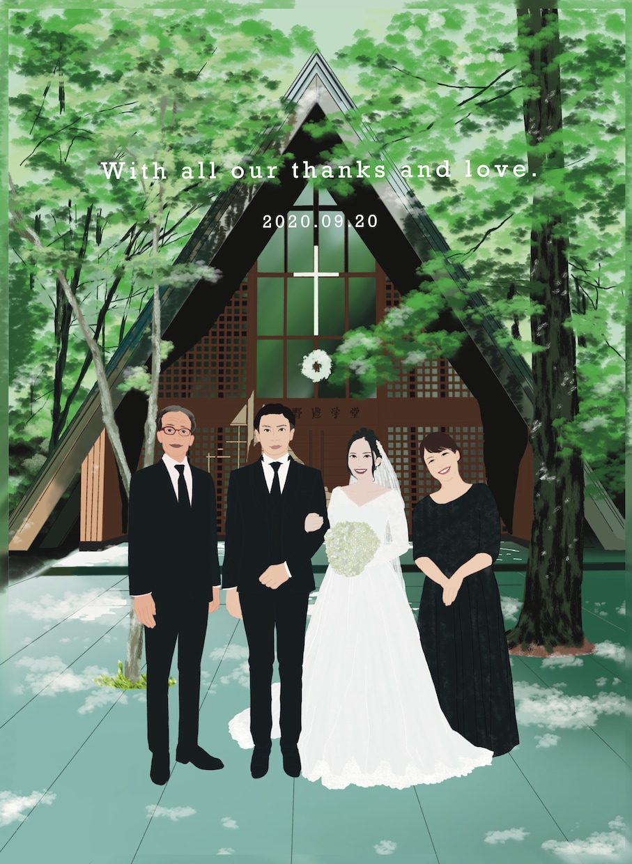 写真とイラストの中間のような似顔絵を描きます 「ちょうどいい似顔絵」をお探しの方へ。 イメージ6
