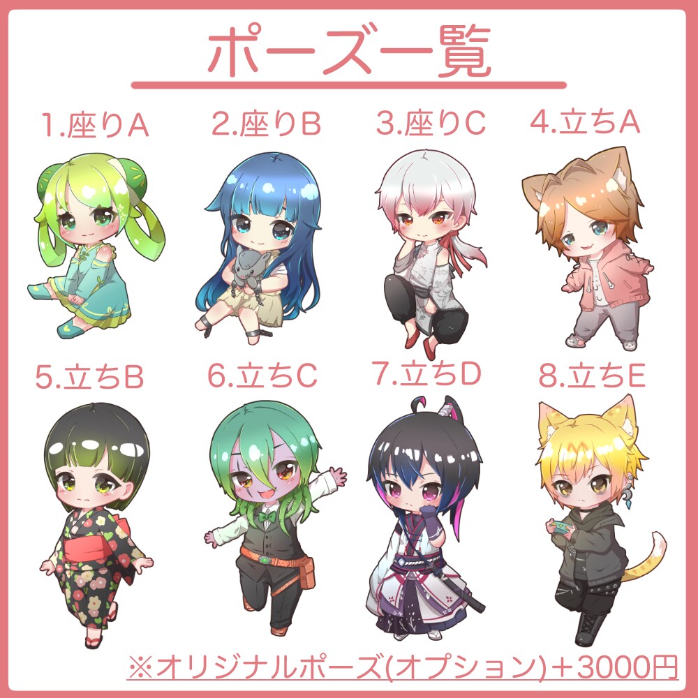 かわいいSDイラスト、ミニキャラ、イラスト描きます SNSアイコン、グッズ制作、サムネイルに！ イメージ4
