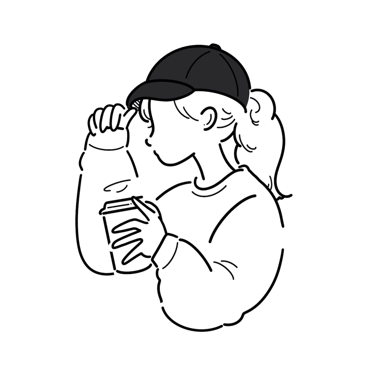 唯一無二の、シンプルでオシャレなイラストを描きます SNS アイコン、グッズイラスト、ショップロゴ etc イメージ5