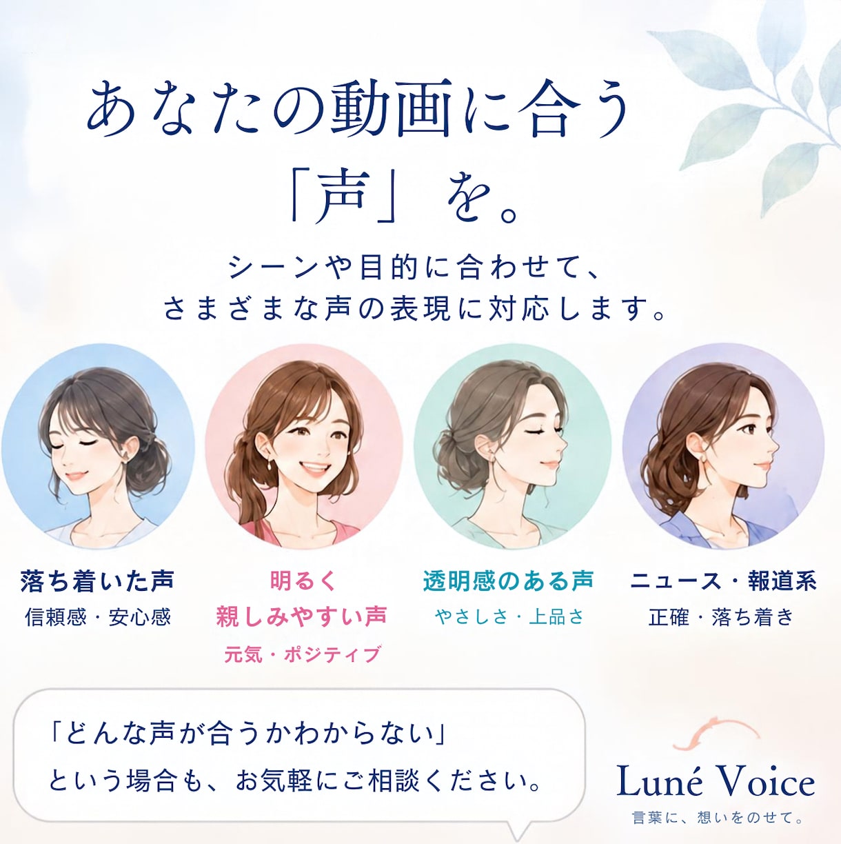 現役アナが、伝わる声でナレーションします PR・動画制作の視点で、伝わる表現をご提案します イメージ4