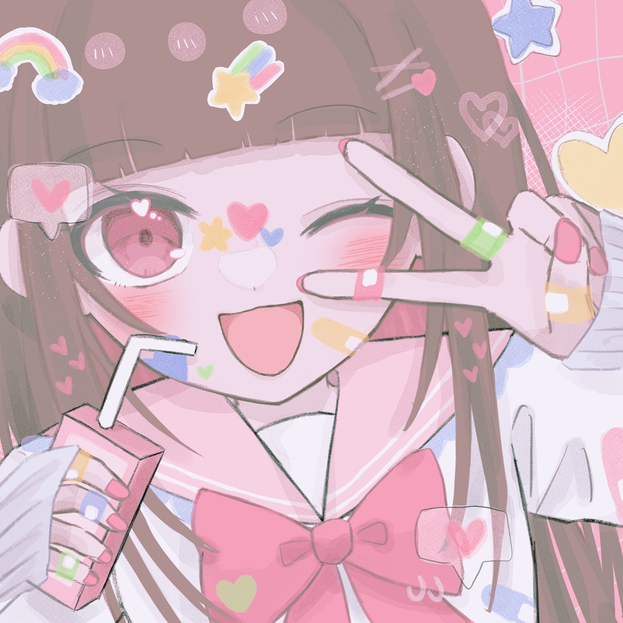 商用利用OK！可愛いイラストお描きします ポップでゆめかわなイラストです！ イメージ2