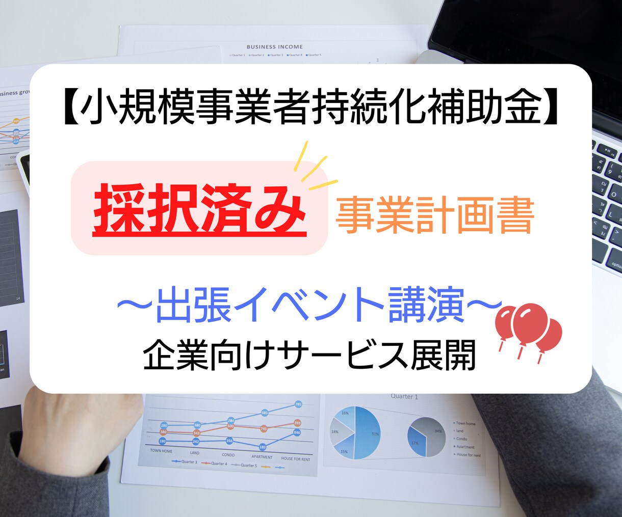 出張イベント★持続化補助金採択書類をお譲りします 採択済みの事業計画書を【テンプレート】としても利用できます！ イメージ1