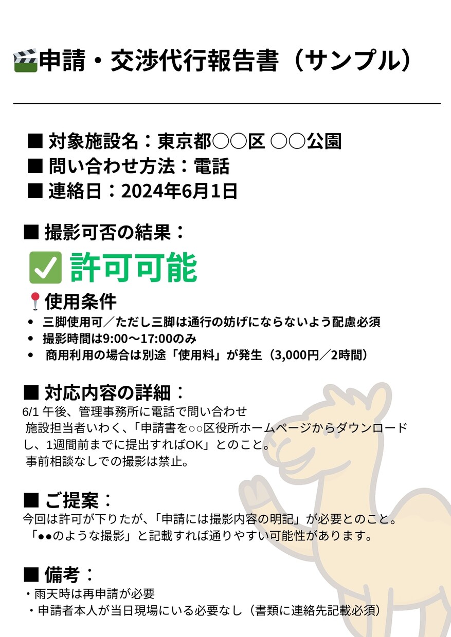 撮影場所の許可元を調査をします その場所、誰のもの？代わりに調べます！ イメージ2