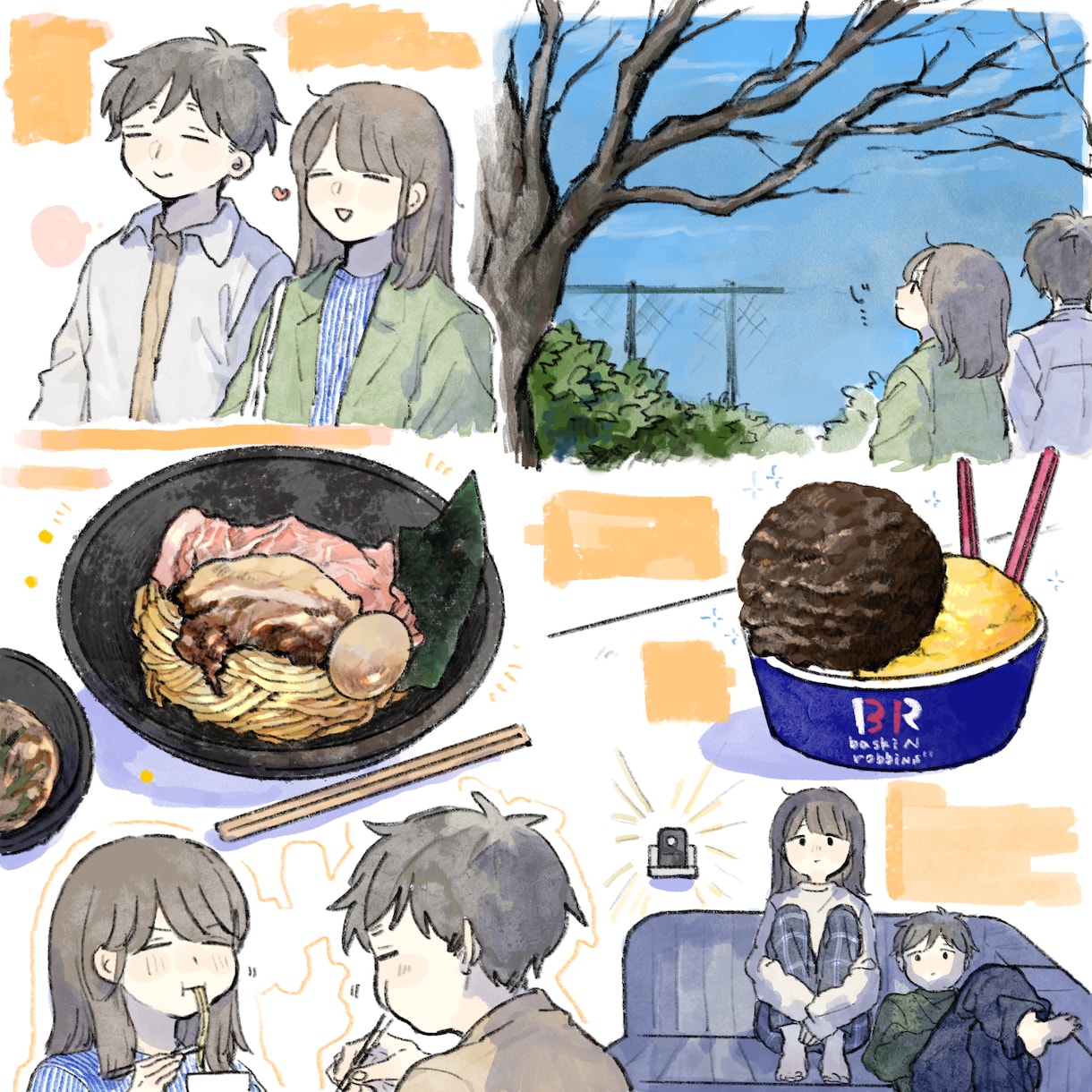 大切な方に送る記念の一枚作成します デフォルメ調の可愛い似顔絵！記念日のプレゼント等に！ イメージ4