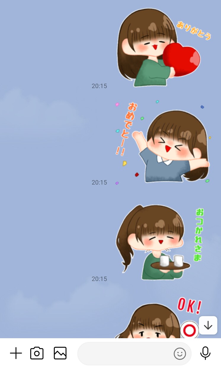 オリジナルLINEスタンプを作成します 似顔絵OK！ゆるっと可愛いLINEスタンプを作ります！ イメージ2
