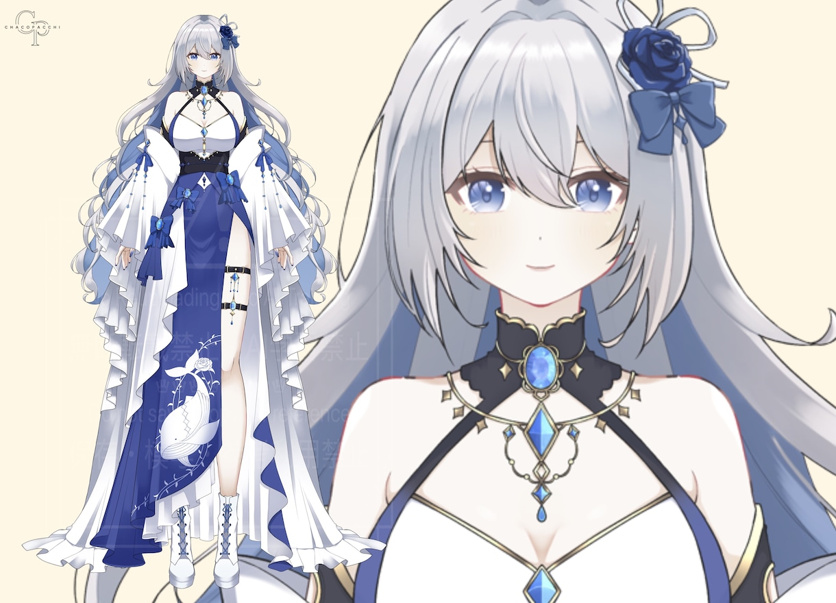 アニメ調のLive2D用パーツ分け立ち絵を描きます VTuber・配信に！モデルの元になる立ち絵を描きます イメージ1