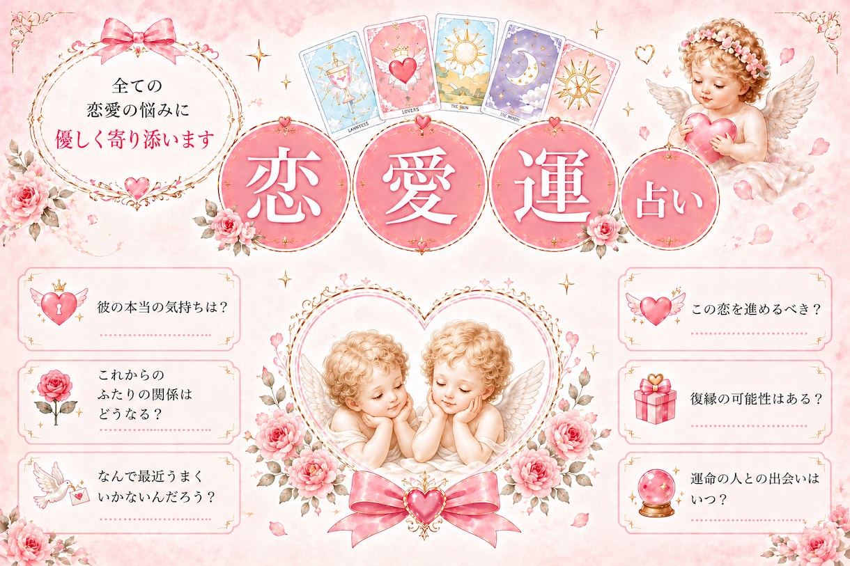 全ての恋愛の悩みを本格鑑定で占います 片思い・複雑恋愛・復縁...どのような悩みにも寄り添います イメージ1