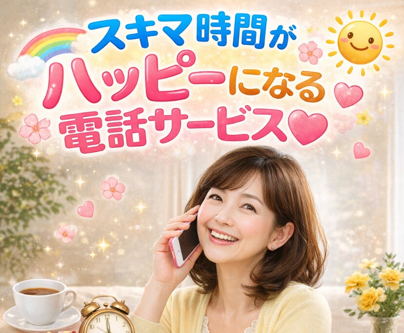 電話相談❤️あなたのスキマ時間をHappyにします クーポンでお試しの方OK！短い時間でもご利用いただけます❣️ イメージ1