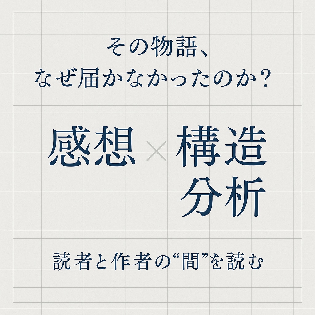 あなたの作品に感想と分析を届けます ただの『好き嫌い』では終わらせません イメージ1