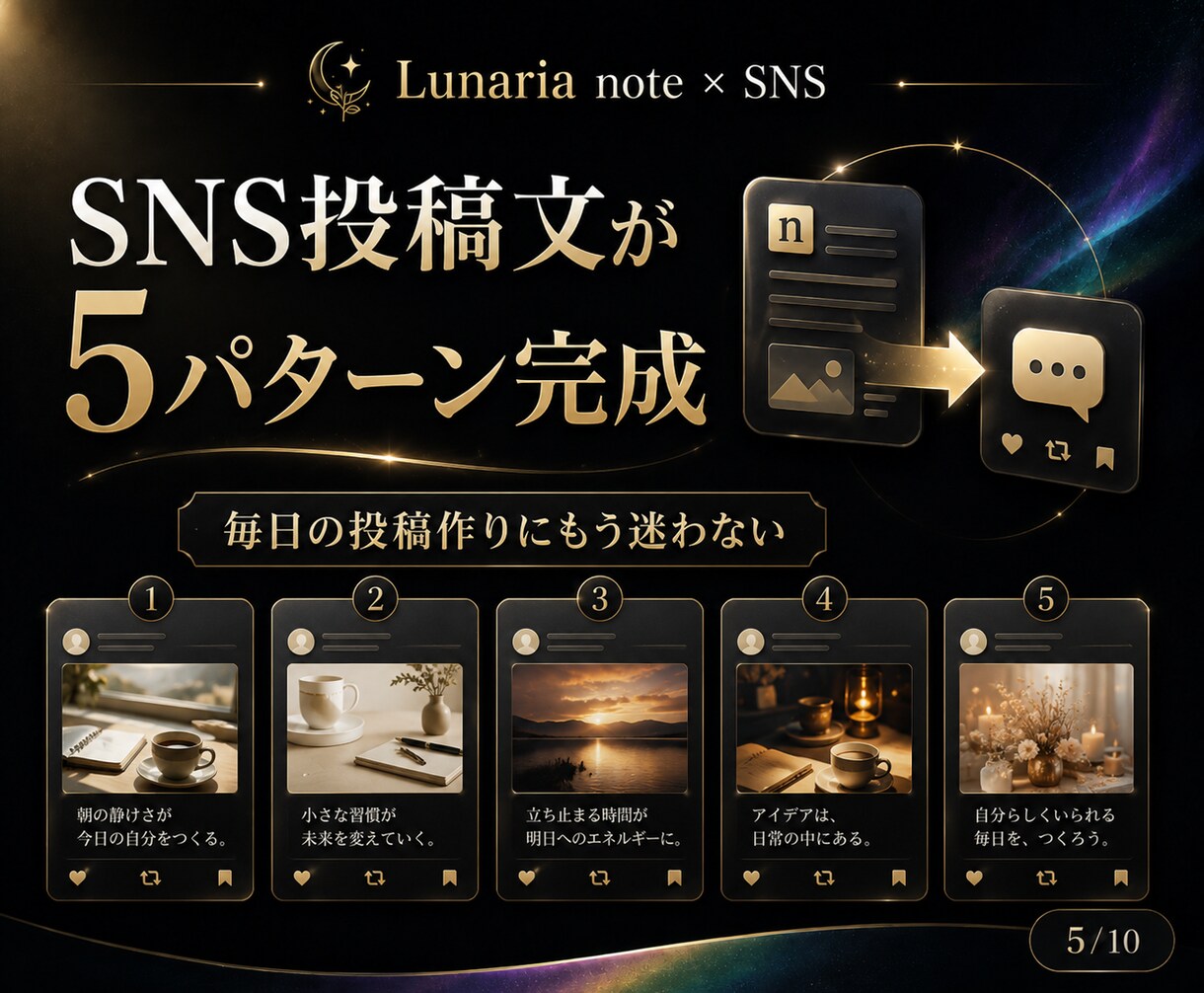 note記事とSNS投稿をワンクリックで作成します 月額0円｜スマホOK｜30日発信計画付き｜忙しい初心者向け イメージ5
